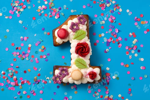 Preview: Number one cake decorated