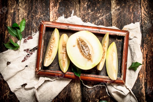 Preview: Sliced fresh melon.