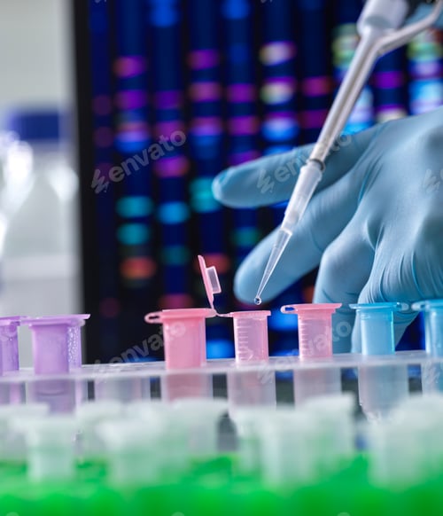 Preview: Scientist pipetting a sample in a laboratory setting