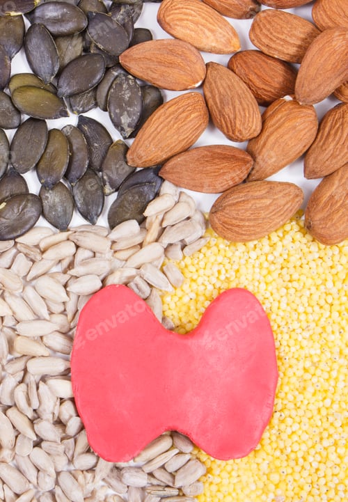 Preview: Best ingredients or products for healthy thyroid. Food as source vitamins and minerals
