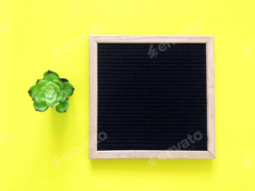 Preview: Blank black message board with copy space