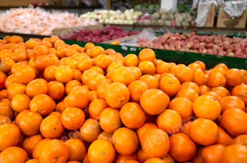Preview: Orange Fruit Stacked On The Marketplace At Taiwan