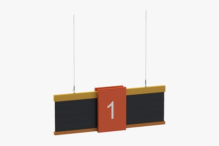 Preview: Hanging Aisle Sign with Number