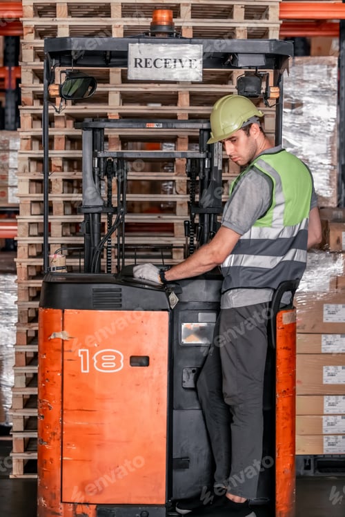 Preview: Warehouse forklift operator moves, stores merchandise, stays in touch with team, boss via radio
