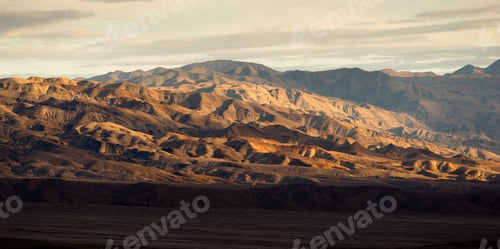 Preview: Death Valley Badlands Panoramic View Sunset
