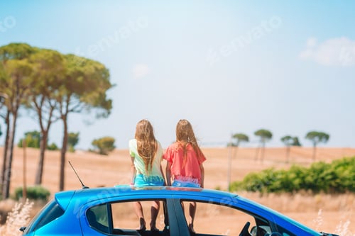 Preview: Summer car trip and young family on vacation