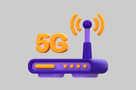Preview: Wireless 5g network router cartoon