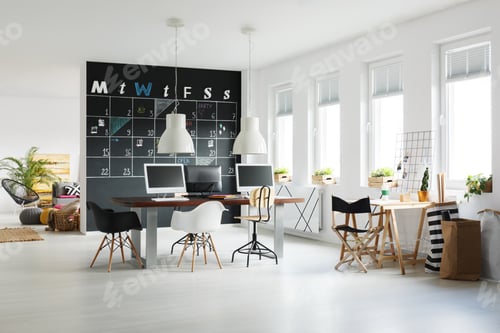 Preview: Workspace with blackboard calendar