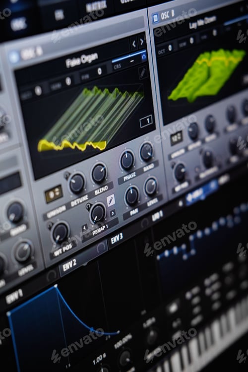 Preview: Computer monitor with a digital audio workstation