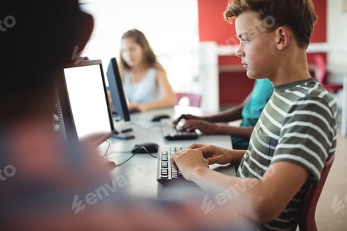 Preview: Students using computer in classroom