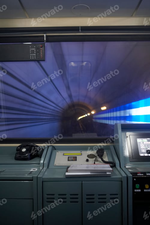 Preview: View Of Tunnel From Inside Subway Train