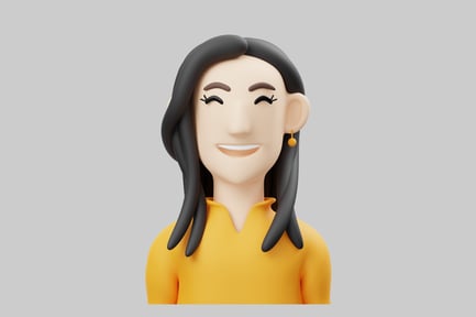 Preview: Smiling cartoon woman avatar