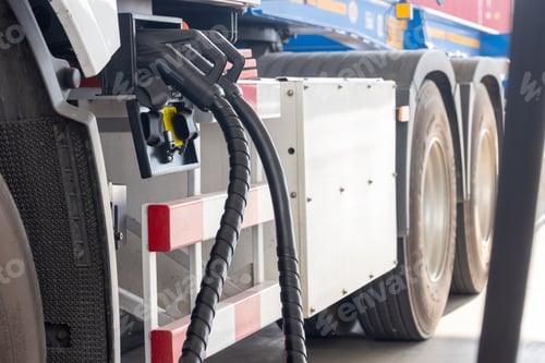 Preview: EV charging and semi truck electric vehicle, Electric vehicle semi truck trailer