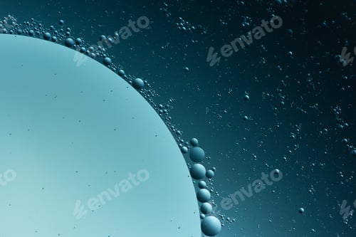 Preview: Abstract backgrounds. Oil babbles on water, abstraction . Macro shoot