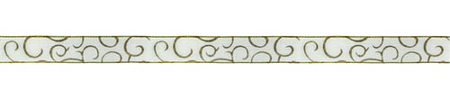 Preview: Green ribbon for a festive decor, isolated on a white background