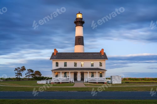Preview: The Bodie Island Light Station in the Outer Banks of North Carolina, USA