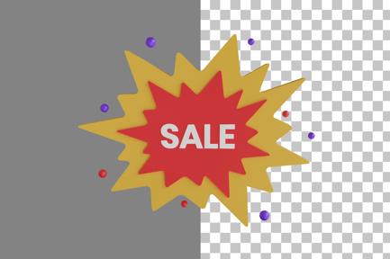 Visualização: Ícone 3D da oferta de venda