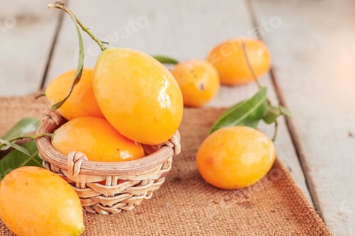 Preview: yellow fruit on wooden