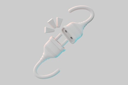 Preview: Unplugged european power cord cartoon