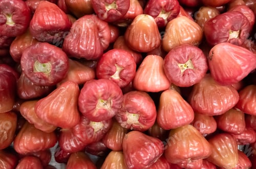 Preview: Fresh Wax Apple Fruit Stack At The Marketplace
