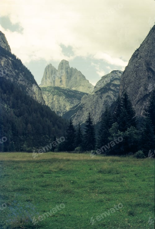 Preview: Mountain landscape in the Landro valley, Bolzano province, Italy, at summer