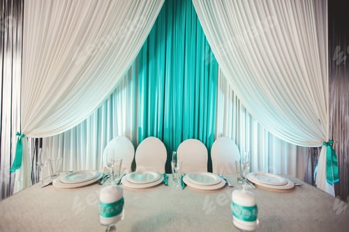 Preview: Wedding Banquet in the restaurant. Table. Chair. Arch. Tent. Tinsel.