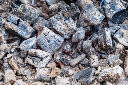 Preview: Layer of hot coals for grill and barbecue