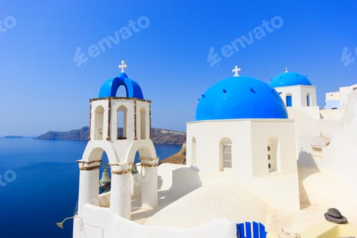 Preview: dome church in Santorini Greece