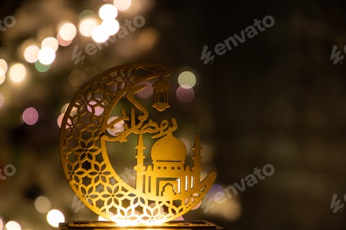 Preview: eid Mubarak lantern at night Muslim holiday