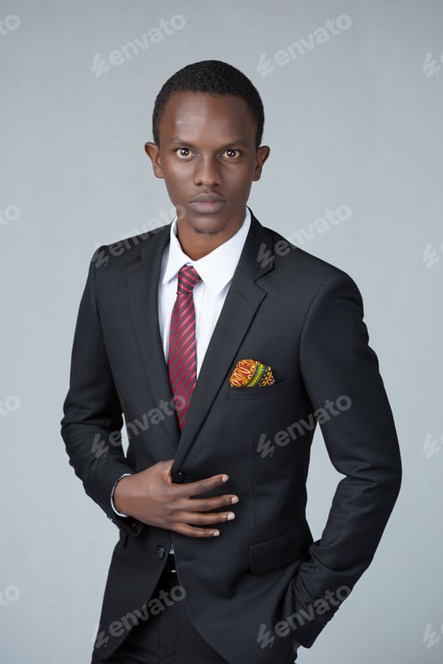 Preview: Creative emotional Portraits of young mid-adult Kenyan black Male Man