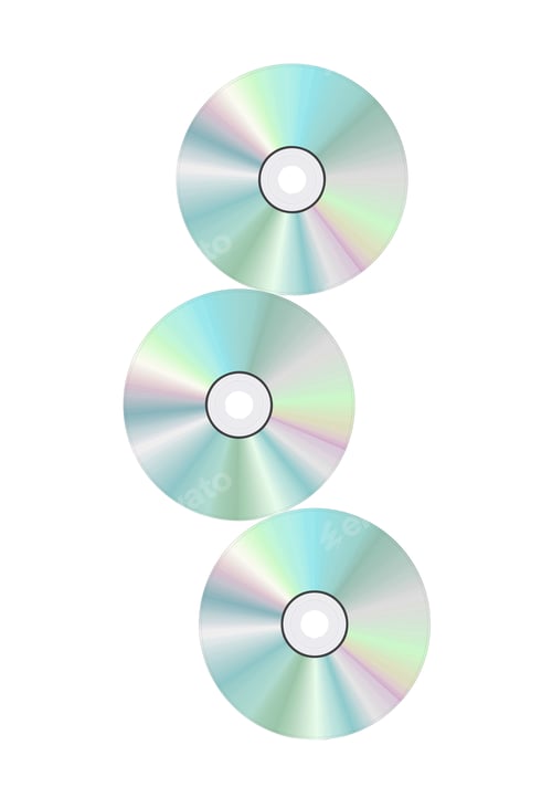 Preview: compact discs on a white background