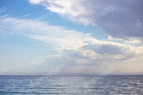 Preview: Blue sky background with clouds, Natural sky background