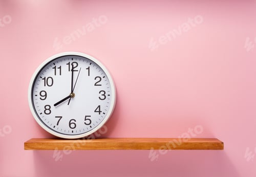 Preview: wall clock at abstract background