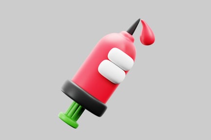 Preview: Stylized Bottle with Red Droplet