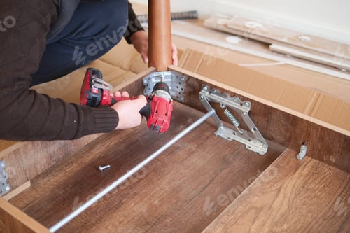Preview: Instructions for making wooden furniture frames with a power drill in carpentry and woodworking
