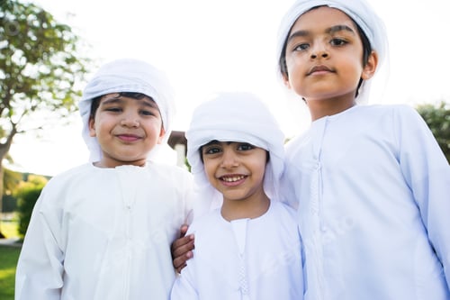 Preview: Group of middle eastern kids in Dubai