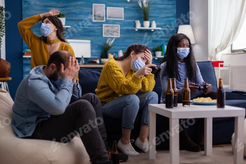 Preview: People loosing video game playing at new normal party