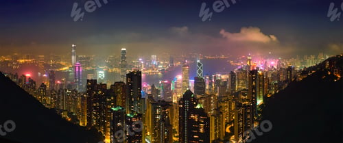 Preview: Hong Kong skyscrapers skyline cityscape view