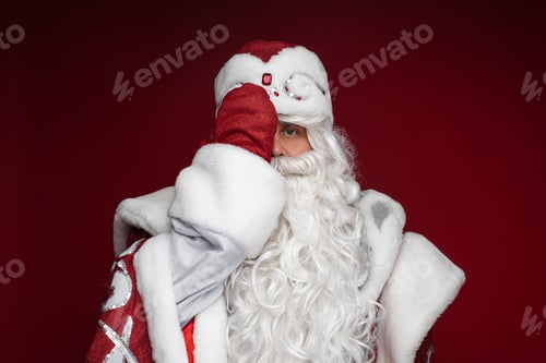 Preview: Santa covering on half of his face.