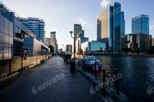 Preview: Waterfront at Canary Wharf, London, UK