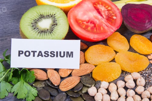 Preview: Inscription potassium with ingredients containing natural vitamin K, minerals and fiber
