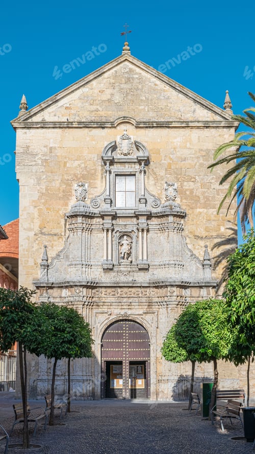 Preview: Historic Church Facade with Blue Sky