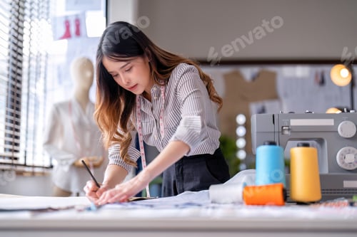 Preview: Young professional clothes fashion textile creative thinking designer