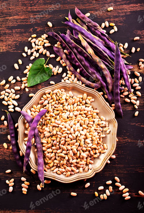 Preview: dried beans texture. Food background. Close up. Bean background and textured. Background of bean.