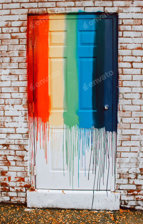 Preview: Rainbow pride door
