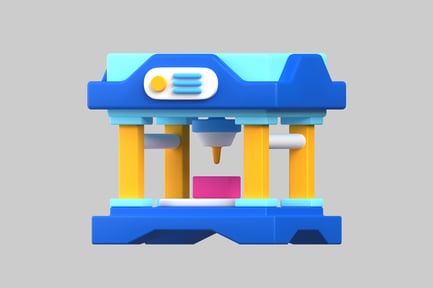 Preview: Colorful cartoon 3d printer