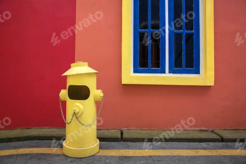 Preview: Colorful Background of House Wall