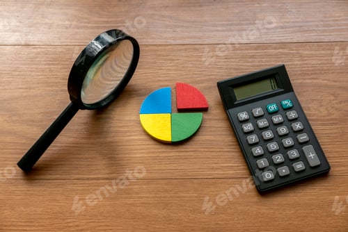 Preview: Quarterly report concept. Company financial report. Business charts.
