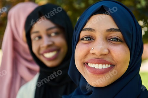 Preview: Sisterhood Snapshot: Middle Eastern Muslim Women in Hijab Capturing Unity