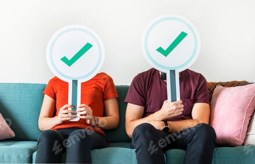 Preview: Couple showing yes sign icon